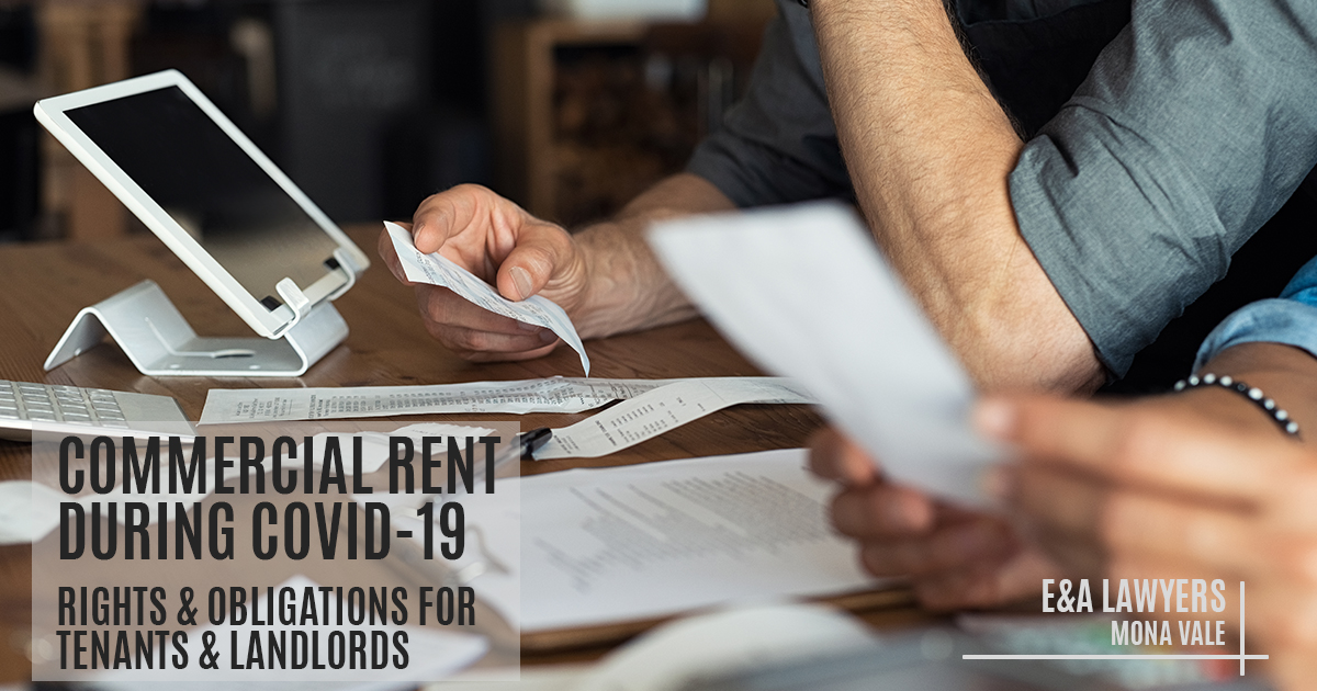 COVID19 and Commercials Leases Tenants & Landlords E&A Lawyers